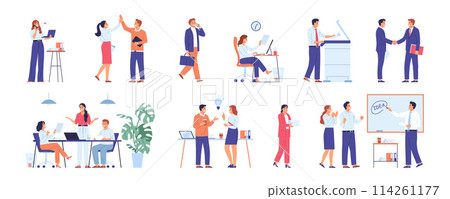 Business people hand drawn cartoon set Business people hand drawn cartoon set 114261177
