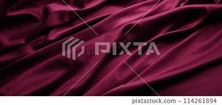 Dark red vinous silk or satin background 114261894