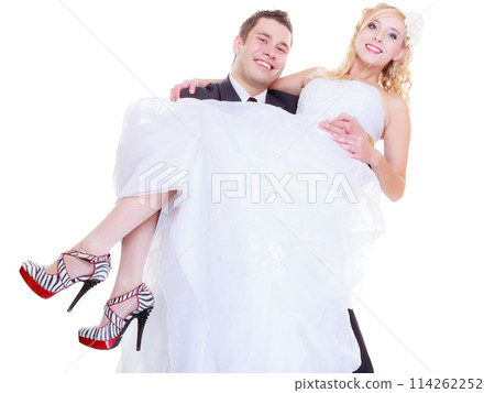 Groom carry bride in his arms Groom carry bride in his arms 114262252
