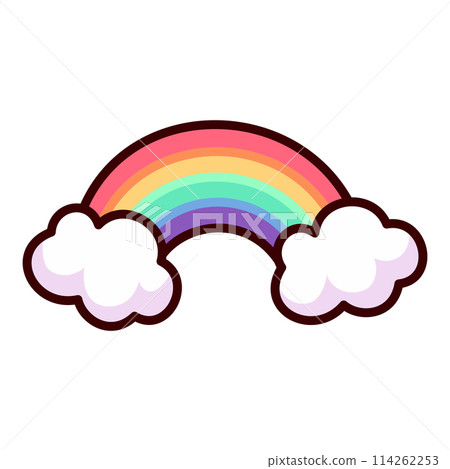 Colorful Rainbow Icon in Cartoon Style 114262253