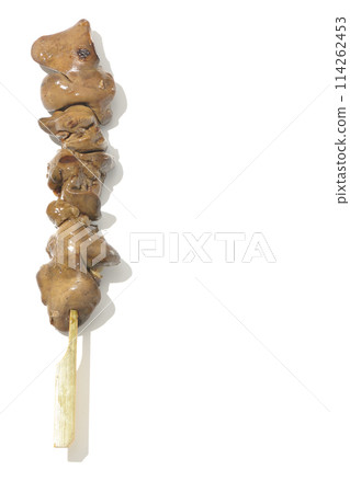 Yakitori and liver photographed on white background Yakitori and liver photographed on white background 114262453