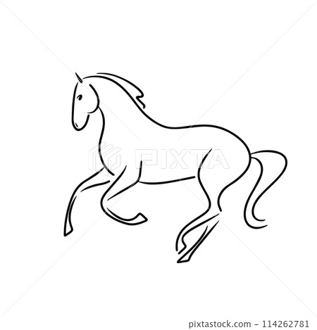Horse in abstract hand drawn style Horse in abstract hand drawn style 114262781