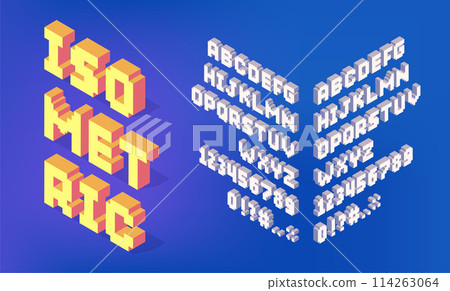 Isometric Letters Alphabet