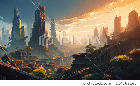 人類消失後的世界形象（AI生成圖像） 114263163