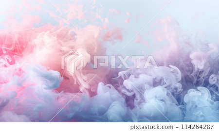 Vivid pink and blue smoke intertwine in a dynamic and flowing motion, creating a soft, dreamy background ideal for artistic designs Vivid pink and blue smoke intertwine in a dynamic and flowing motion, creating a soft, dreamy background ideal for artistic designs 114264287
