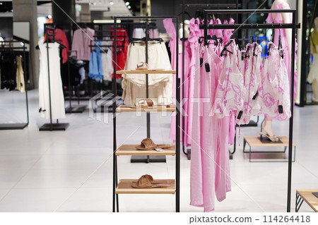 Fashion stylish luxury clothes in the shopping mall 114264418
