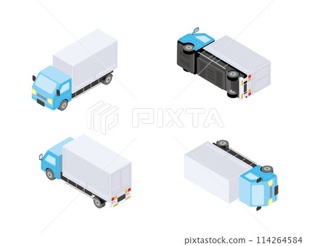 Transport trucks (front, rear, overturned) 114264584