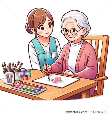 老年人藝術治療(繪畫治療) 老年人藝術治療(繪畫治療) 114264719