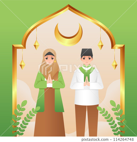 Eid al-fitr illustration in realistic style 114264748