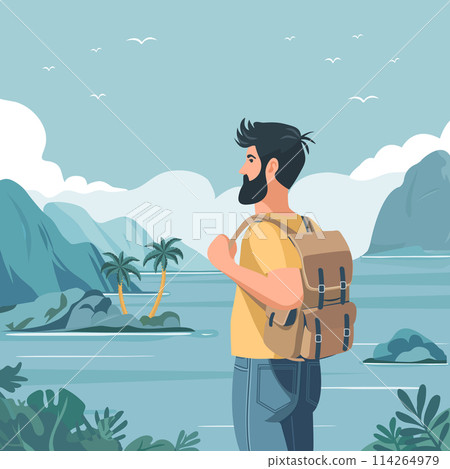 Tourism Travel Tourist Wild nature Summer Sea view 114264979