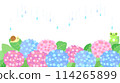 Hydrangea and rain background 114265899