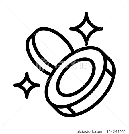 Cryptocurrency icon in thin line style. Vector illustration graphic design Cryptocurrency icon in thin line style. Vector illustration graphic design 114265931