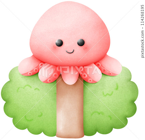 Grilled Squid on Skewers 114268195