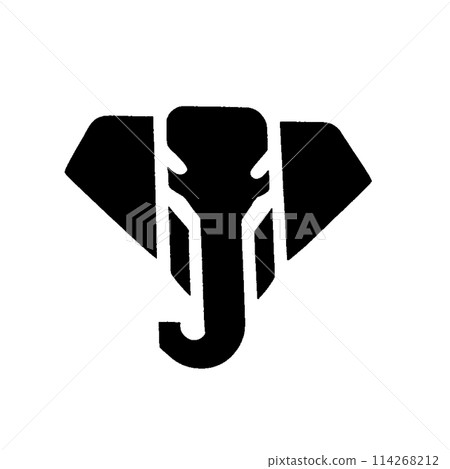 Simple elephant icon 114268212