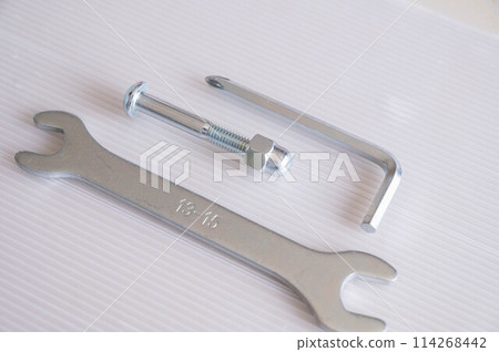 Simple spanner and screw Simple spanner and screw 114268442