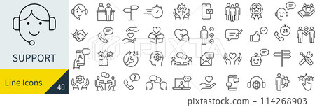 向量支援圖標集 向量支援圖標集 114268903