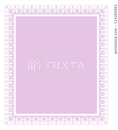 Decorative frame Elegant vector element for design in Eastern style, place for text. Floral pink and white border. Lace illustration for invitations and greeting cards Decorative frame Elegant vector element for design in Eastern style, place for text. Floral pink and white border. Lace illustration for invitations and greeting cards 114268981