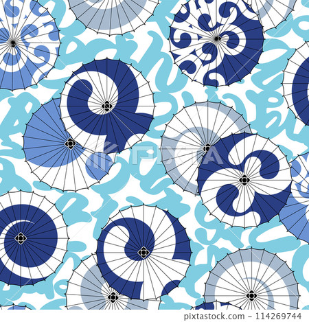 Modern Japanese style pattern using simple umbrella, Modern Japanese style pattern using simple umbrella, 114269744