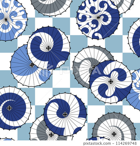 Modern Japanese style pattern using simple umbrella, Modern Japanese style pattern using simple umbrella, 114269748