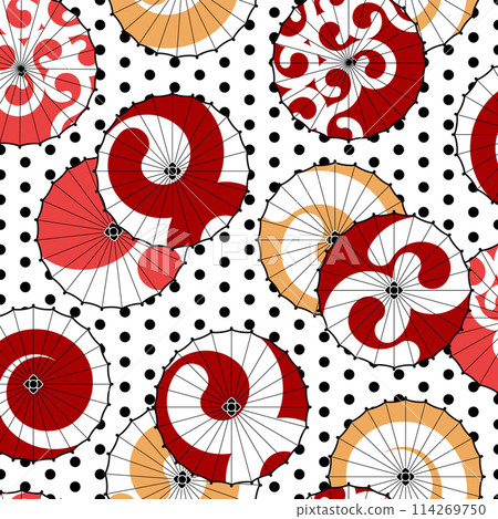 Modern Japanese style pattern using simple umbrella, Modern Japanese style pattern using simple umbrella, 114269750