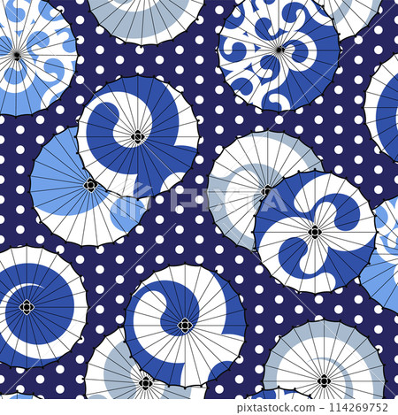 Modern Japanese style pattern using simple umbrella, 114269752