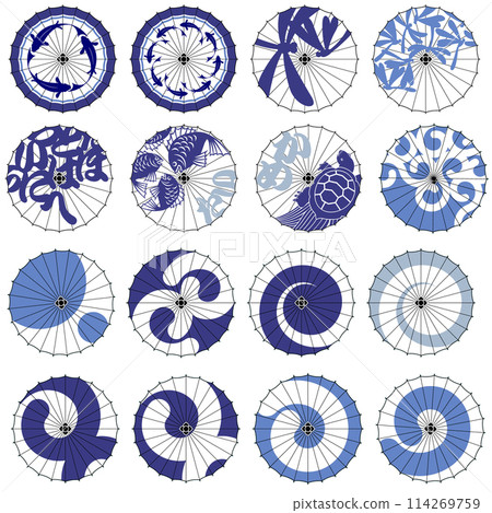 Modern Japanese style pattern using simple umbrella, 114269759