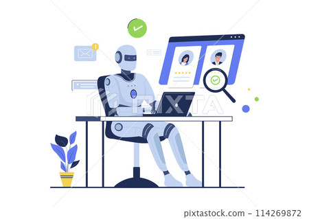 Artificial intelligence robots scan CV to hire people 114269872