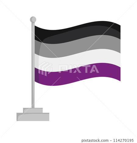 Asexual pride flag isolated on white background Vector Illustration Asexual pride flag isolated on white background Vector Illustration 114270195