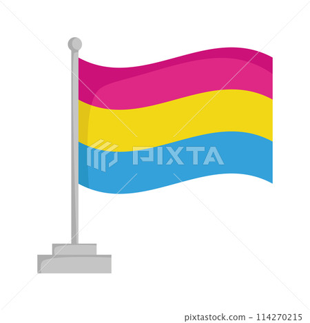 Pansexual pride flag isolated on white background Vector Illustration Pansexual pride flag isolated on white background Vector Illustration 114270215