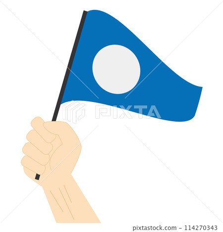 Hand holding and rising the maritime flag to represent the number Two Vector Illustration Hand holding and rising the maritime flag to represent the number Two Vector Illustration 114270343
