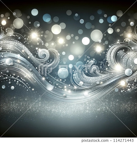 Background material No.7_SparklingSilverWave [AI generated image] 114271443