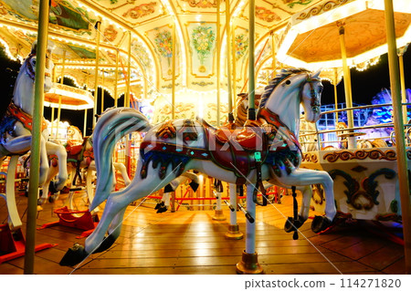 Merry-go-round at night 114271820