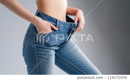 Image of a woman who has successfully lost weight 114272059