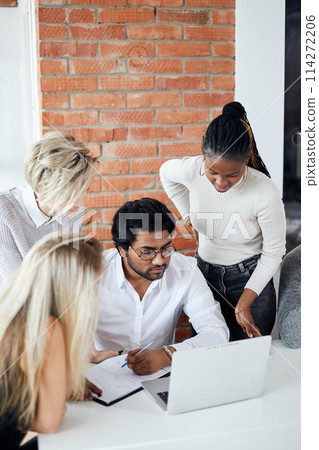computer programmer is surrounded by awesome beautiful girls 114272206