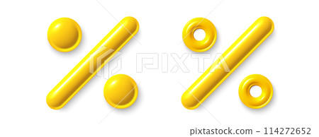 Percent discount 3d sign. Percentage, sale, promotion concept set. Realistic symbol for business marketing and discounts. Yellow percent 3d symbol. Shop offer discount sign. Vector illustration Percent discount 3d sign. Percentage, sale, promotion concept set. Realistic symbol for business marketing and discounts. Yellow percent 3d symbol. Shop offer discount sign. Vector illustration 114272652