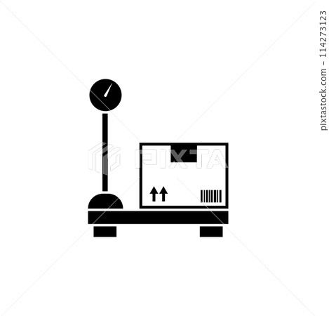 Industrial Cargo Weight Scale Flat Vector Icon Industrial Cargo Weight Scale Flat Vector Icon 114273123
