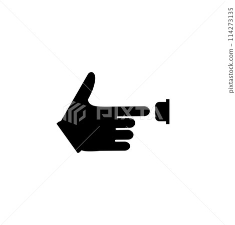 Finger Pressing Doorbell, Pushing Door Bell Flat Vector Icon Finger Pressing Doorbell, Pushing Door Bell Flat Vector Icon 114273135