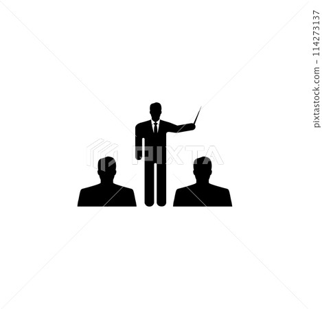 Education Teacher and Students Flat Vector Icon Education Teacher and Students Flat Vector Icon 114273137