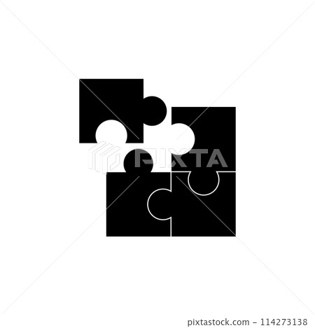 Jigsaw Puzzle Toy Flat Vector Icon Jigsaw Puzzle Toy Flat Vector Icon 114273138