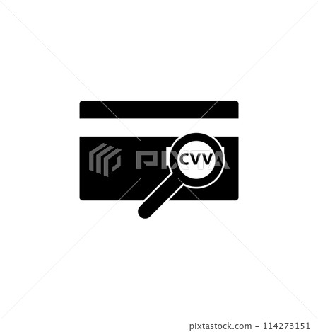 CVV Code on Credit Card Flat Vector Icon CVV Code on Credit Card Flat Vector Icon 114273151