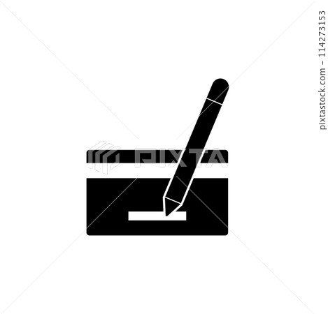 Signing Credit Card Flat Vector Icon 114273153