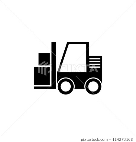 Forklift Loader Flat Vector Icon 114273168