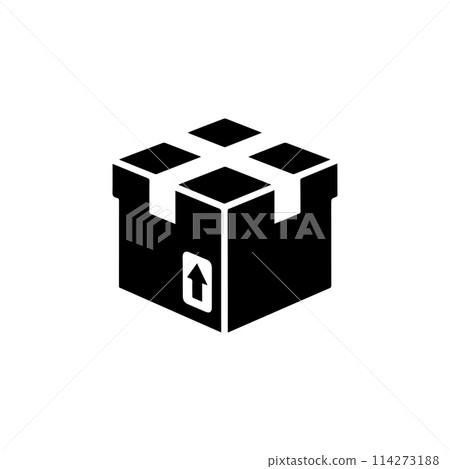 Carton Package Box Flat Vector Icon 114273188