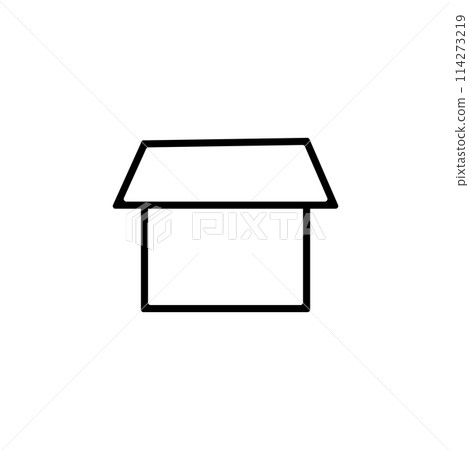 Open Box Flat Vector Icon Open Box Flat Vector Icon 114273219