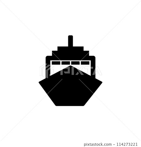 Ship Liner Flat Vector Icon 114273221