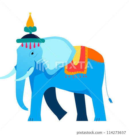 Thai sacred elephant - modern flat design style single isolated image 114273637