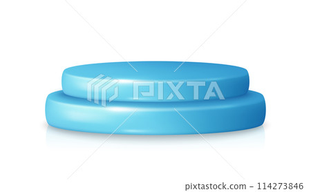 Podium scene with product platform on white background. Abstract scene banner with 3d pedestal. Product presentation mock up, show product podium, presentation offer platform. 3d podium stage. Vector 114273846