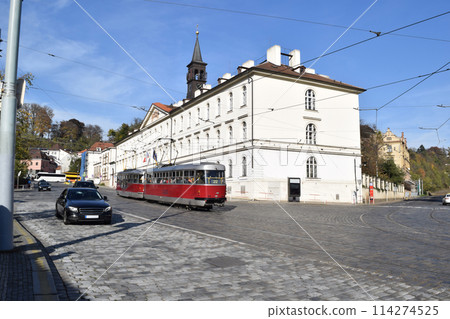 Streets of Mala Strana, the area around Prague Castle in the Czech Republic 114274525