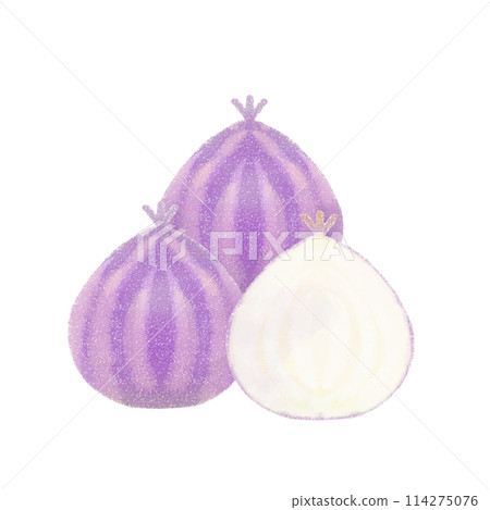 Multiple illustrations of cute purple onions Multiple illustrations of cute purple onions 114275076