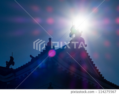 Nobou Castle Oshi Castle Ruins: Details of the impregnable castle that cannot be conquered: Fantastic scenery with halation Nobou Castle Oshi Castle Ruins: Details of the impregnable castle that cannot be conquered: Fantastic scenery with halation 114275567